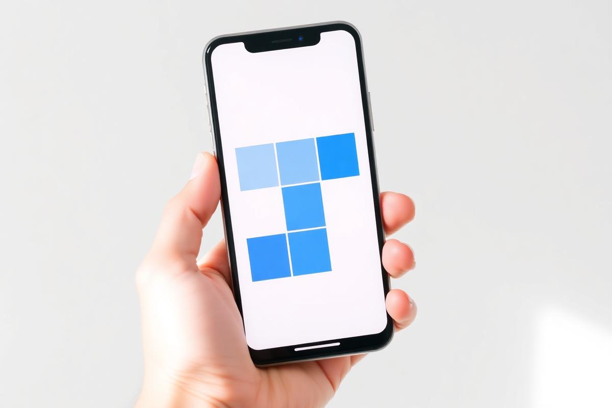 Mobil v ruce s mřížkou Instagramu s finančními tipy